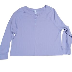 Victoria's Secret Women's Size Medium Light Purple Henley Top
